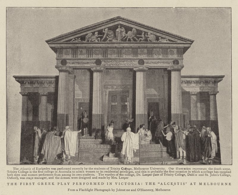První řecká hra hrála ve Victorii, Alcestis v Melbourne od English Photographer