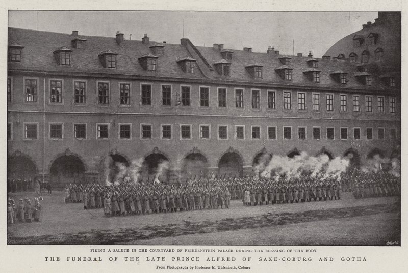 Pohřeb zesnulého prince Alfreda Saxe-Coburg a Gotha od English Photographer