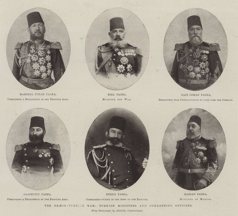 Řecko-turecká válka, turečtí ministři a velící důstojníci od English Photographer