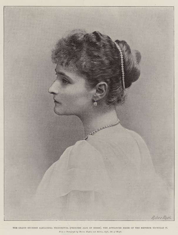 Velkokněžna Alexandra Fjodorovna (princezna Alix Hesenská), snoubenecká nevěsta císaře Mikuláše II. od English Photographer