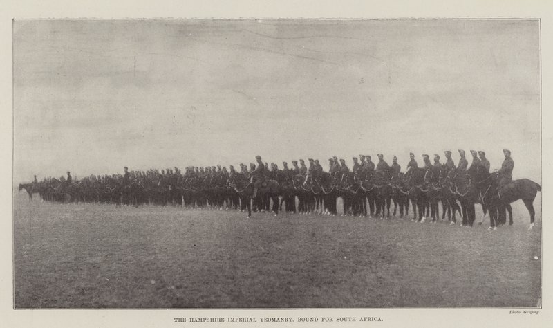 Hampshire Imperial Yeomanry, směřující do Jižní Afriky od English Photographer