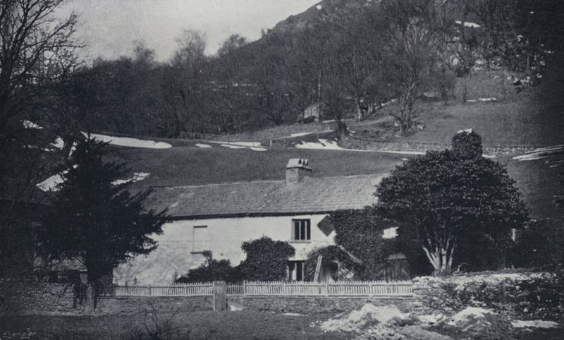 Domov Hartley Coleridge a De Quincey, Nab Cottage, Rydal (černobílá fotografie) od English Photographer