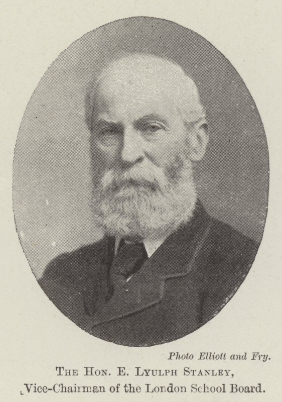 Ctihodný E Lyulph Stanley, místopředseda londýnské školní rady od English Photographer