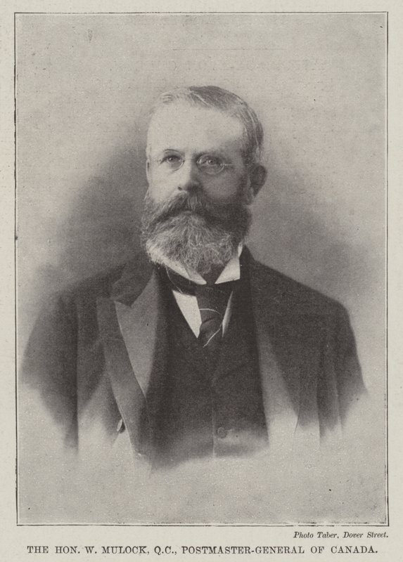 Ctihodný W Mulock, QC, generální poštmistr Kanady od English Photographer