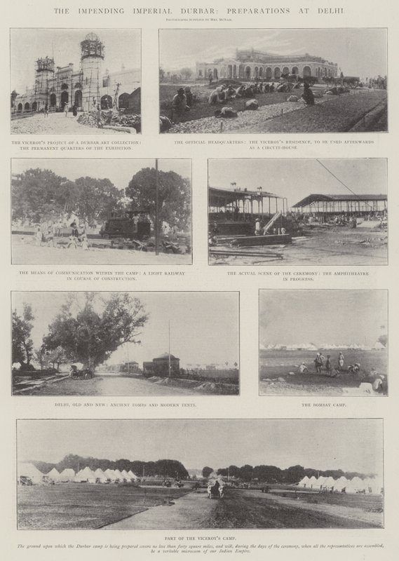 Blížící se imperiální Durbar, přípravy v Dillí od English Photographer