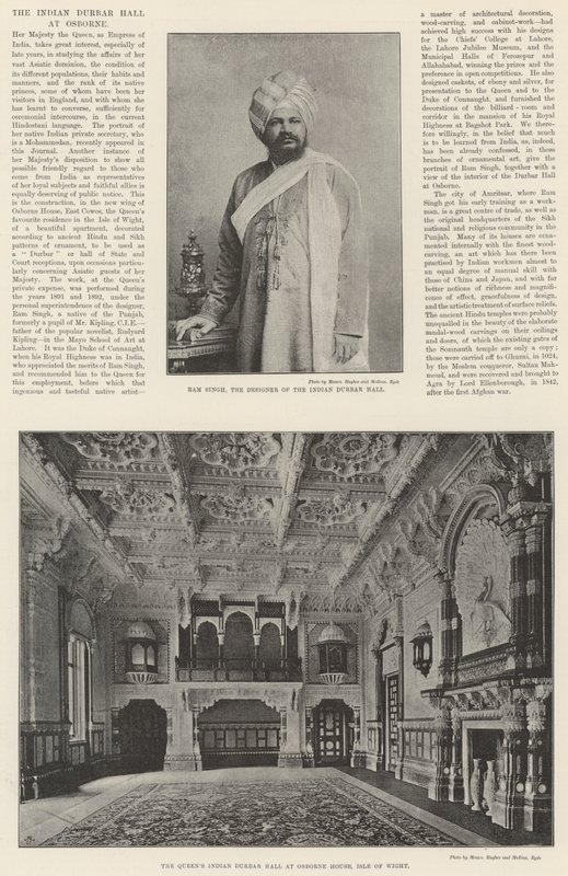 Indický Durbar Hall v Osborne od English Photographer
