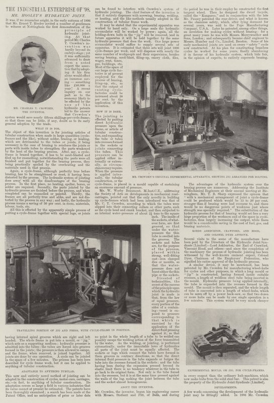 Průmyslový podnik z roku 1898, pan Hooleys Hydraulic Joint od English Photographer