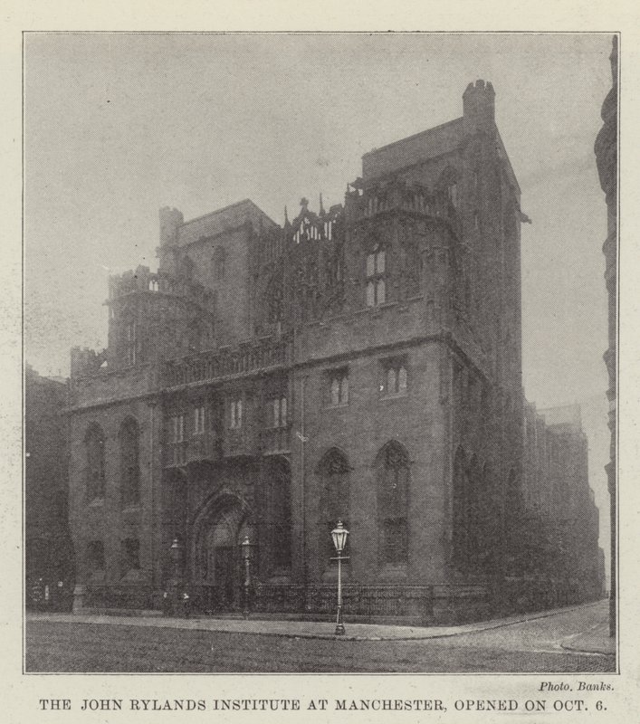 John Rylands Institute v Manchesteru byl otevřen 6. října od English Photographer