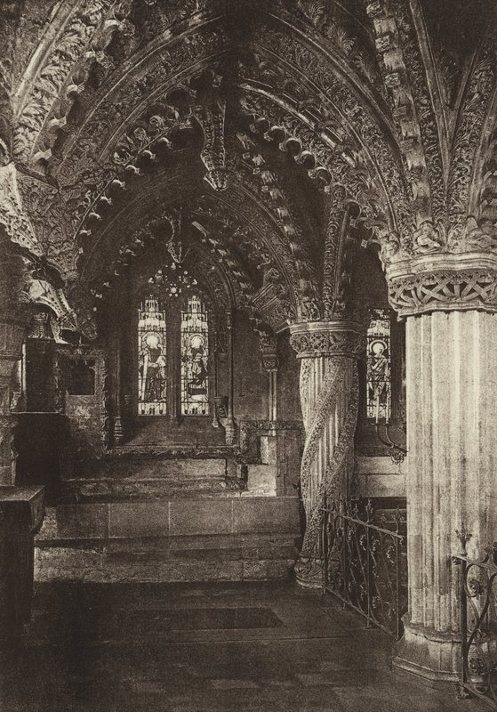 Lady Chapel, Rosslyn Chapel, Midlothian (č/b foto) od English Photographer