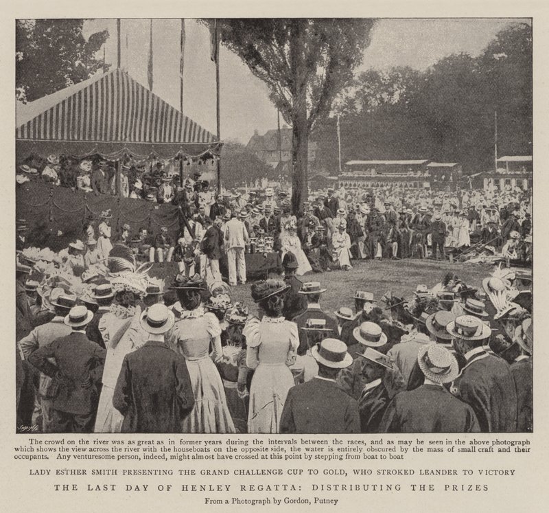 Poslední den Henley Regatta, rozdělování cen od English Photographer