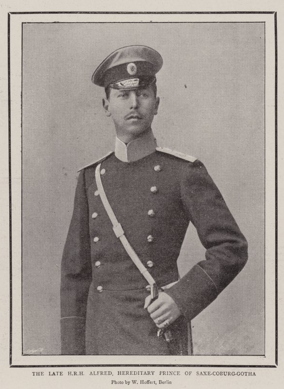 Zesnulý HRH Alfred, dědičný princ Saxe-Coburg-Gotha od English Photographer