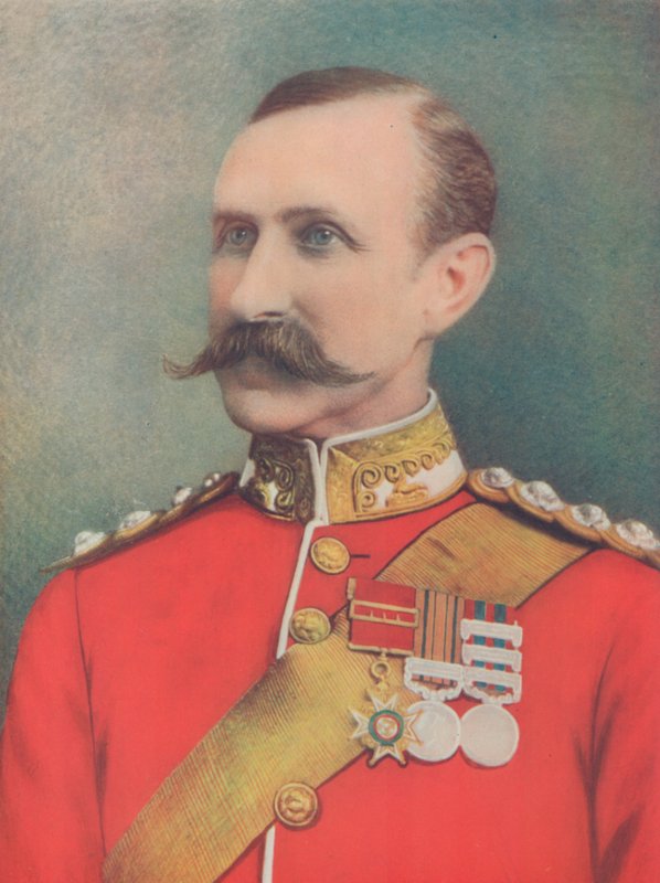 Zesnulý generálmajor Sir W. Penn Symons. Smrtelně zraněný v Talana Hill, Jižní Afrika od English Photographer