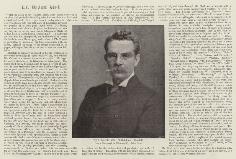 Zesnulý pan William Black od English Photographer