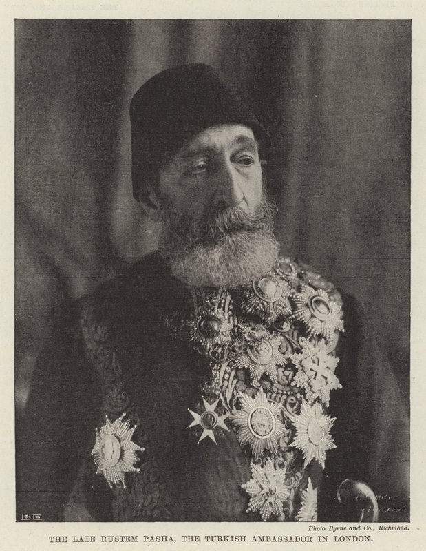 Pozdní Rustem Pasha, turecký velvyslanec v Londýně od English Photographer