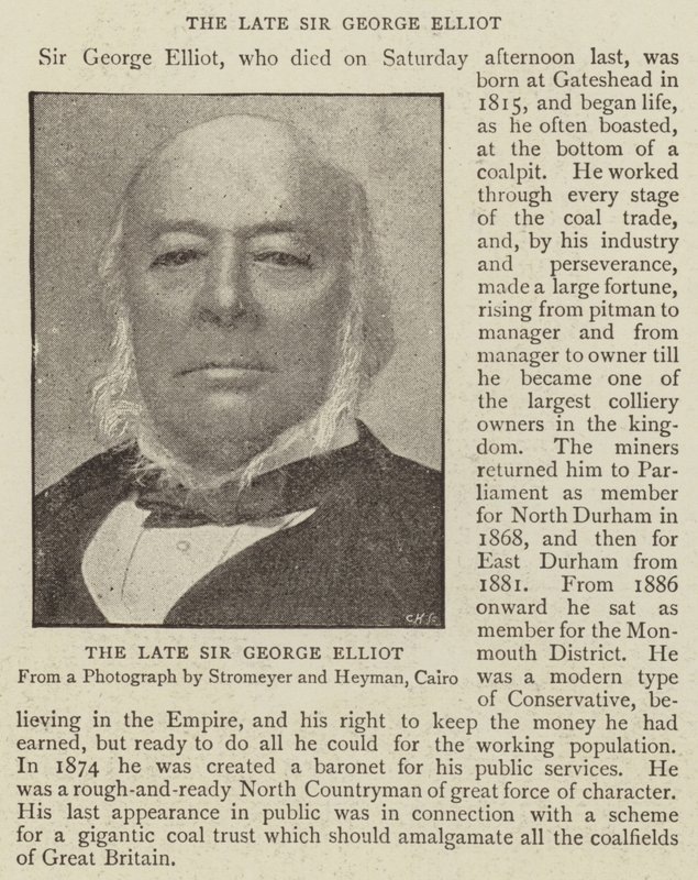 Zesnulý sir George Elliot od English Photographer
