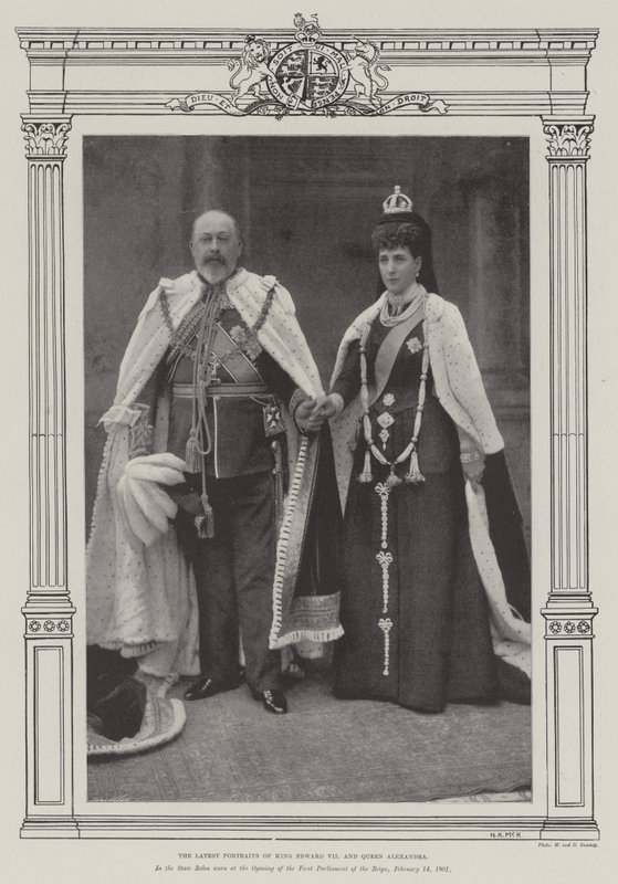 Nejnovější portrét krále Edwarda VII a královny Alexandry od English Photographer