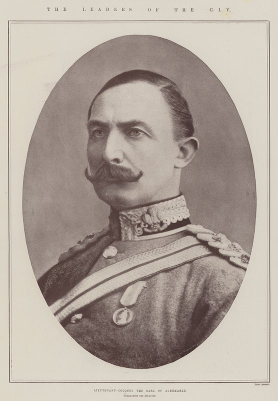 Vůdci CIV, podplukovník hrabě z Albemarle, velící pěchotě od English Photographer
