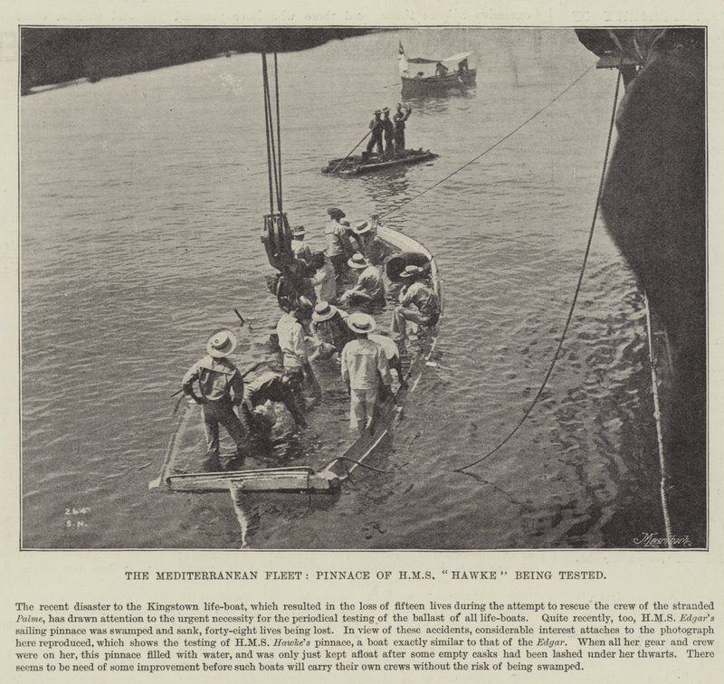 Středomořská flotila, Pinnace z HMS Hawke se testuje od English Photographer