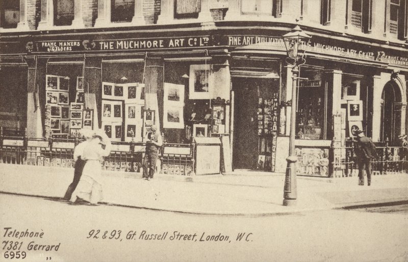 The Muchmore Art Co Ltd, 92 und 93, Great Russell Street, Londýn, W C od English Photographer