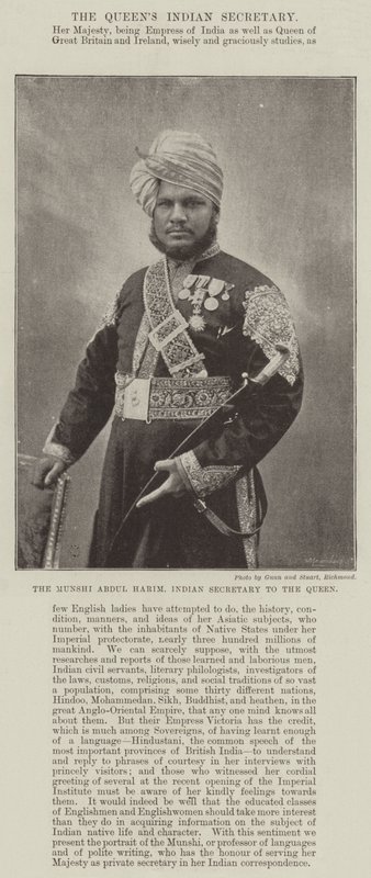 Munshi Abdul Harim, indický tajemník královny od English Photographer
