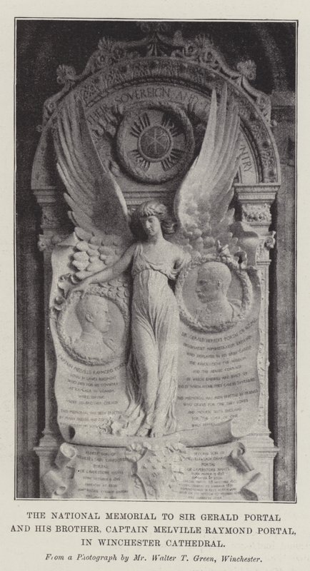 Národní památník Sir Gerald Portal a jeho bratr, kapitán Melville Raymond Portal, ve Winchester Cathedral od English Photographer