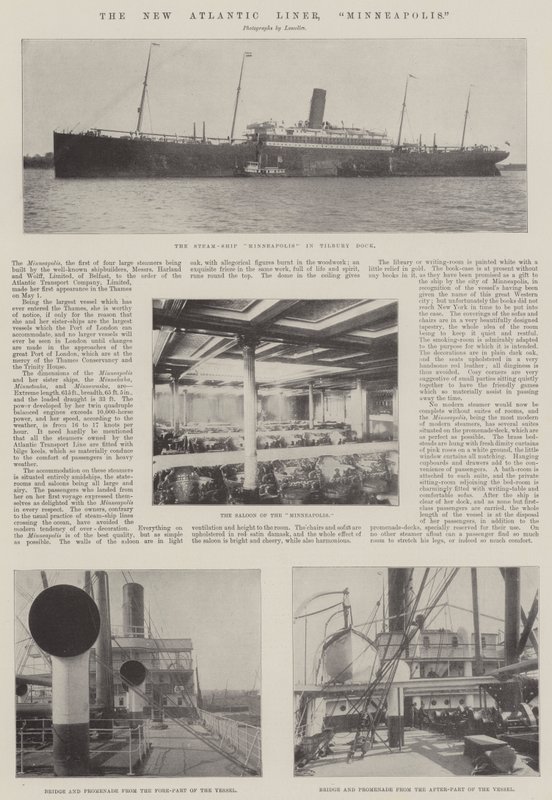 The New Atlantic Liner, Minneapolis od English Photographer