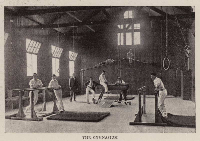 Nové budovy Kings College School ve Wimbledon Common, Gymnasium od English Photographer