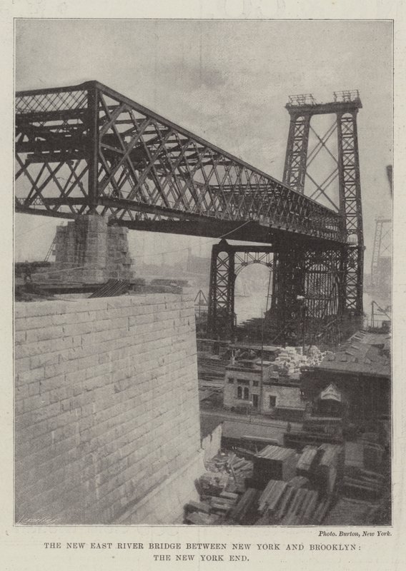 New East River Bridge mezi New Yorkem a Brooklynem, New York End od English Photographer