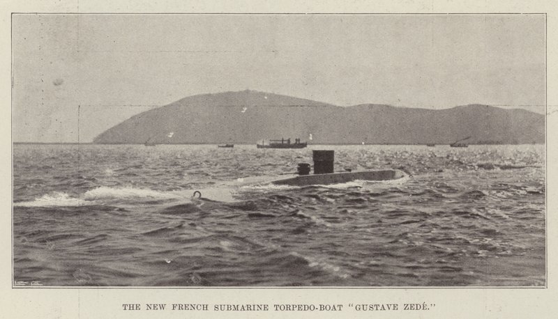 Nová francouzská ponorka torpédový člun Gustave Zede od English Photographer