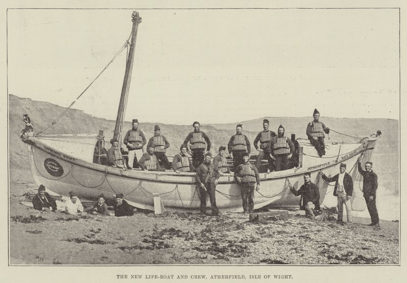 The New Life-Boat and Crew, Atherfield, Isle of Wight od English Photographer