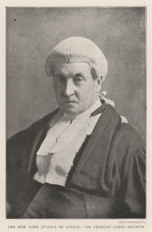 Nový lord odvolací soudce, Sir Charles James Mathew od English Photographer