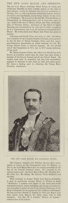 Nový primátor, pan Alderman Evans od English Photographer