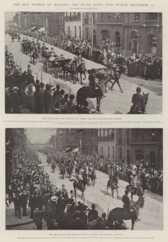 Nový místokrál Irska, vstup státu do Dublinu, 25. září od English Photographer