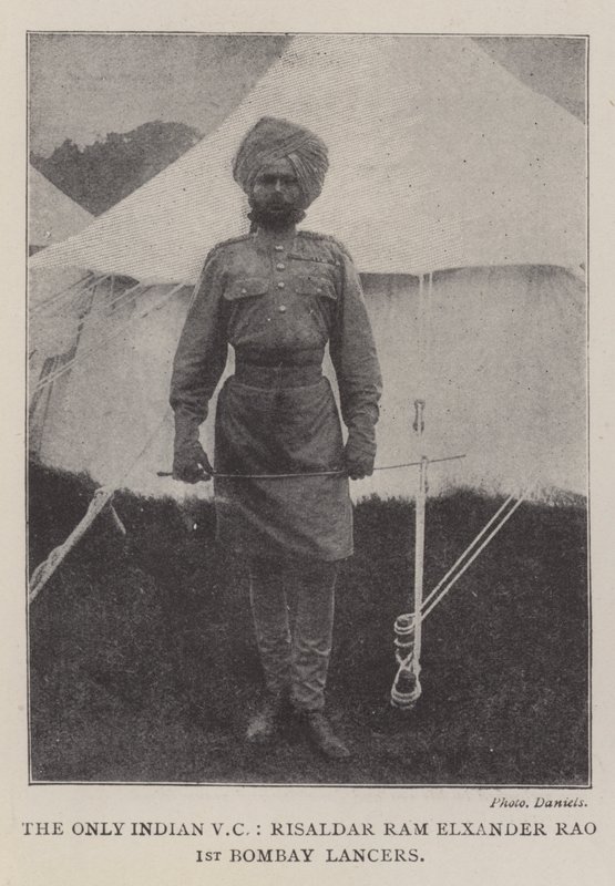 Jediný indický VC, Risaldar Ram Elxander Rao, 1st Bombay Lancers od English Photographer