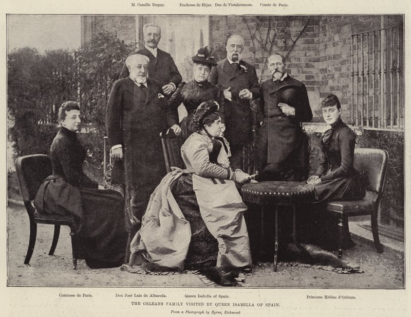 Rodina Orleans navštívila španělská královna Isabella od English Photographer