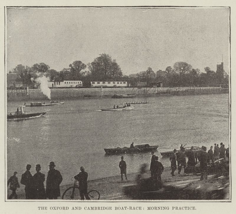 Oxford a Cambridge Boat-Race, ranní trénink od English Photographer