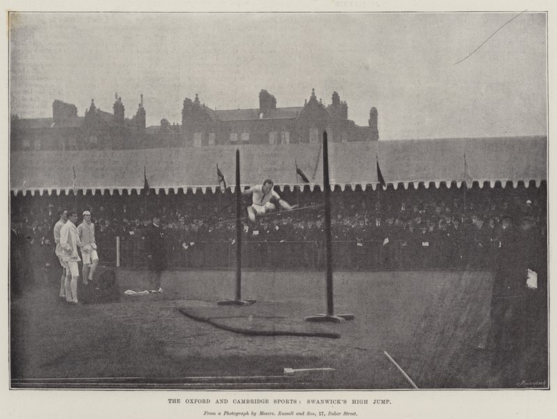 Oxford a Cambridge Sports, Swanwicks High Jump od English Photographer