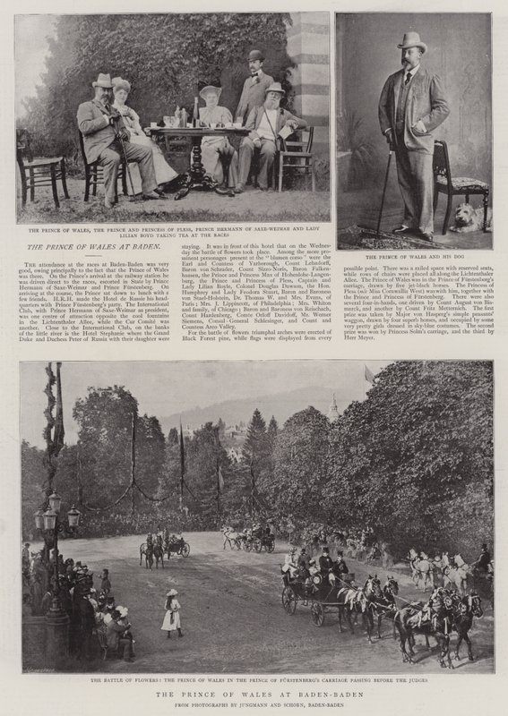 Princ z Walesu v Baden-Badenu od English Photographer