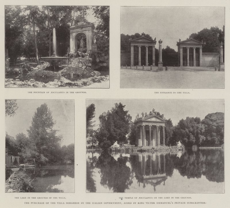 Koupě vily Borghese italskou vládou s pomocí soukromého předplatného krále Viktora Emmanuelse od English Photographer