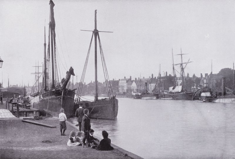 The Quays, Yarmouth (černobílá fotografie) od English Photographer