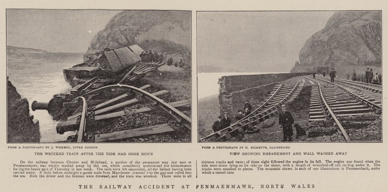 Železniční nehoda v Penmaenmawr, Severní Wales od English Photographer