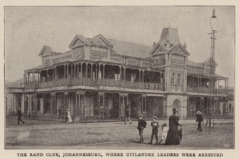 Rand Club, Johannesburg, kde byli zatčeni vůdci Uitlanderu od English Photographer