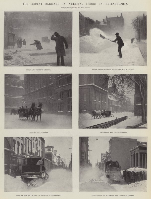 The Recent Blizzard in America, Scény ve Philadelphii od English Photographer
