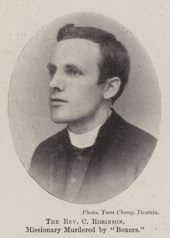 Reverend C Robinson, misionář zavražděný boxery od English Photographer