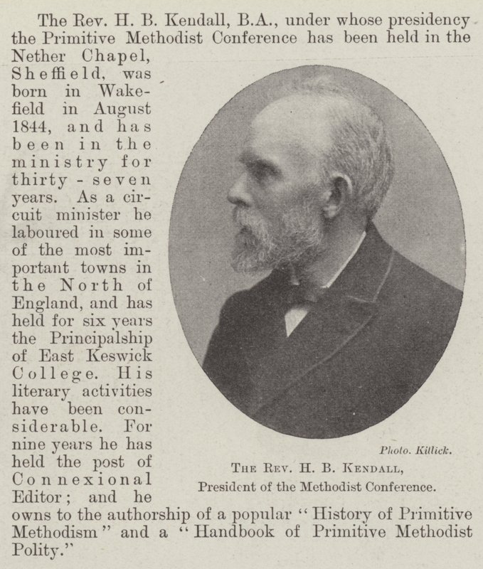 Reverend HB Kendall, prezident metodistické konference od English Photographer