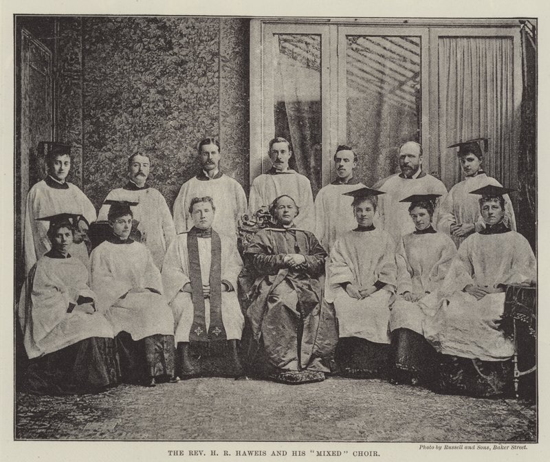 Reverend H R Haweis a jeho smíšený sbor od English Photographer