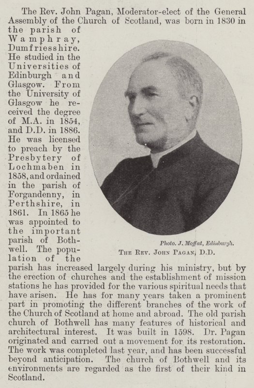 Reverend John Pagan, DD od English Photographer