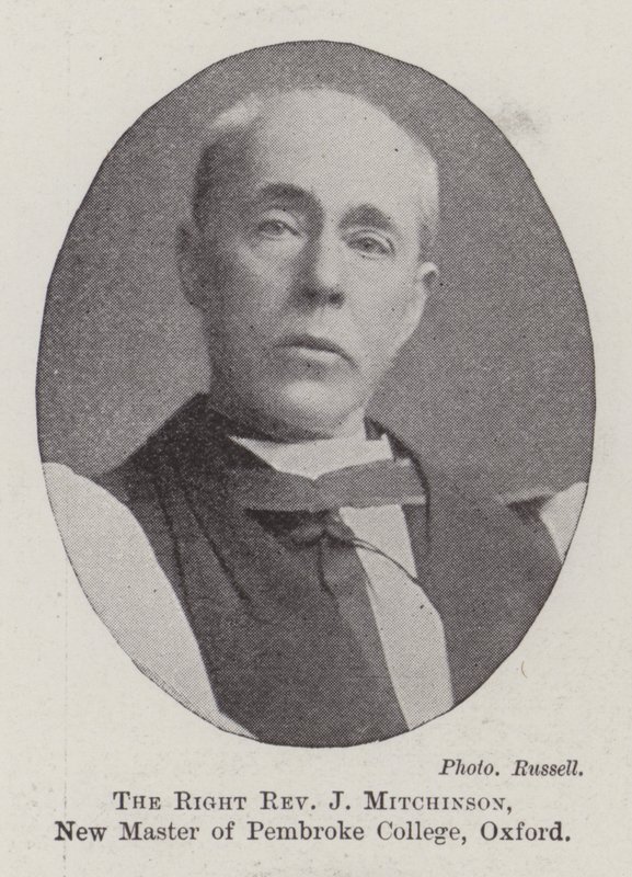 Správný reverend J Mitchinson, nový mistr Pembroke College, Oxford od English Photographer