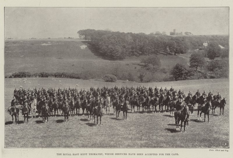 Royal East Kent Yeomanry, jehož služby byly přijaty na mys od English Photographer
