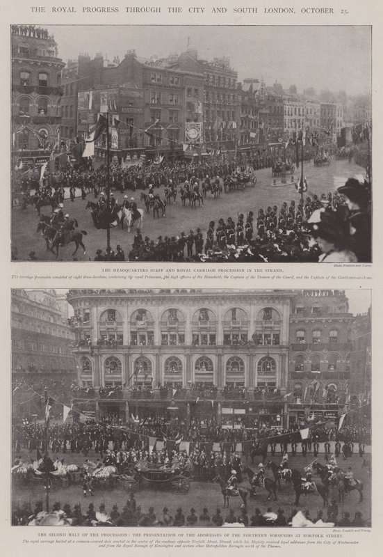 Royal Progress through the City and South London, 25. října od English Photographer